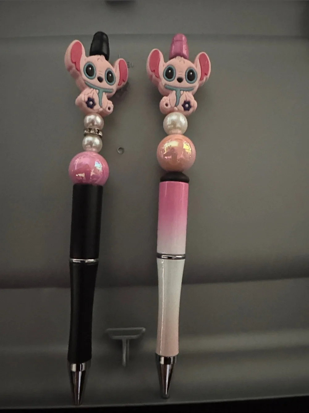 Cute Pink Character Bead Kids Pen - Pack of 2